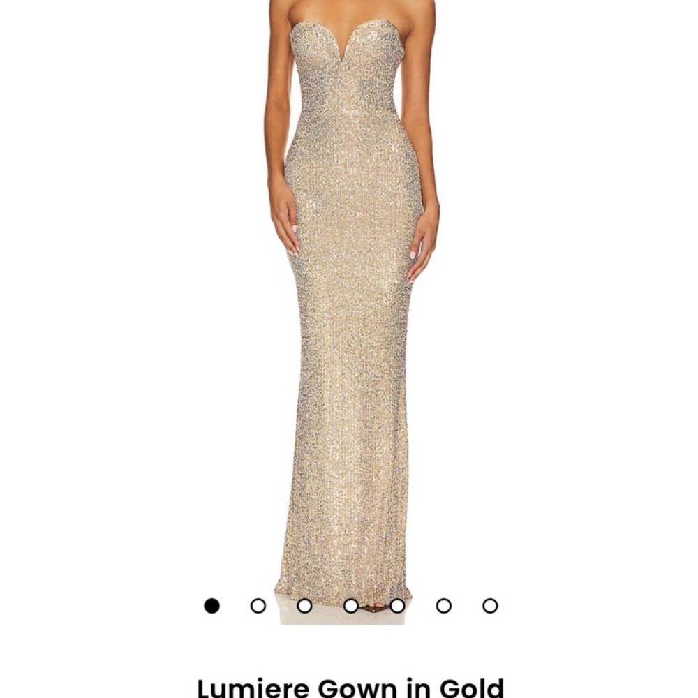 Nookie Lumiere Gold Gown Dress